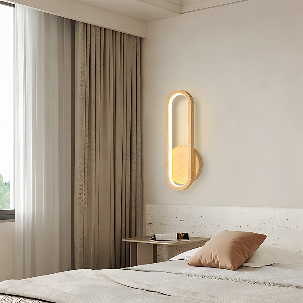 Bolania | Wandleuchte - Holz - Stilvolle LED Leuchte für Wohnzimmer Dekoration