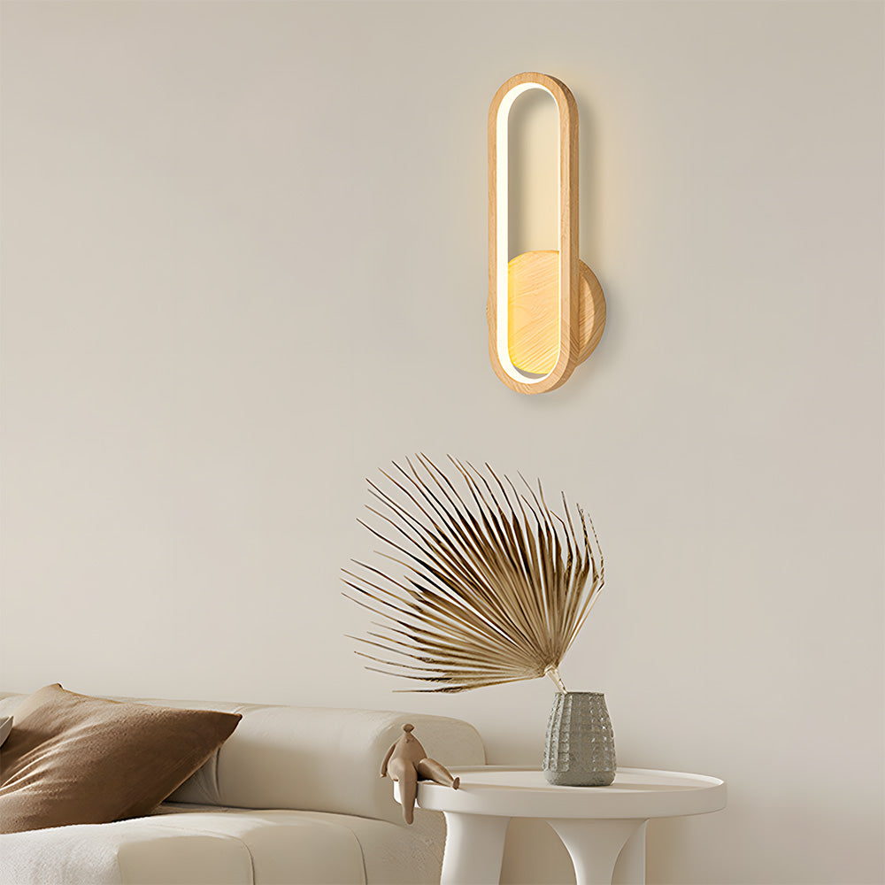 Bolania | Wandleuchte - Holz - Stilvolle LED Leuchte für Wohnzimmer Dekoration