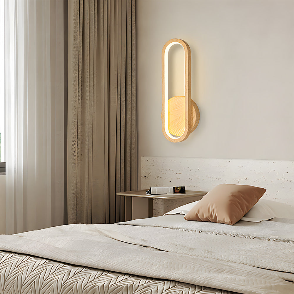 Bolania | Wandleuchte - Holz - Stilvolle LED Leuchte für Wohnzimmer Dekoration