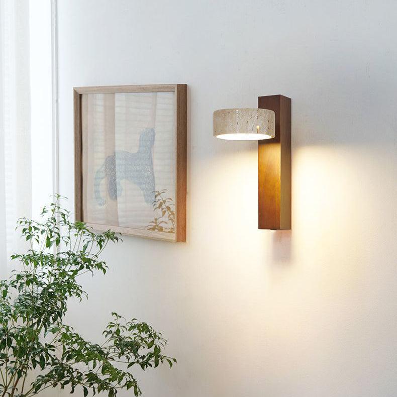 Bolania | Wall light - Off-white travertine - Stylish natural stone light