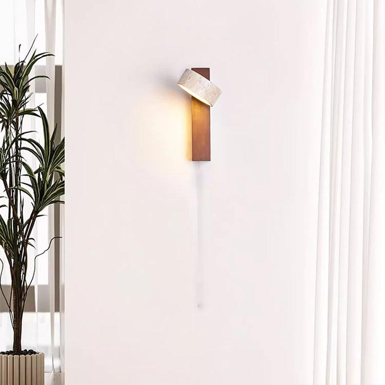 Bolania | Wall light - Off-white travertine - Stylish natural stone light