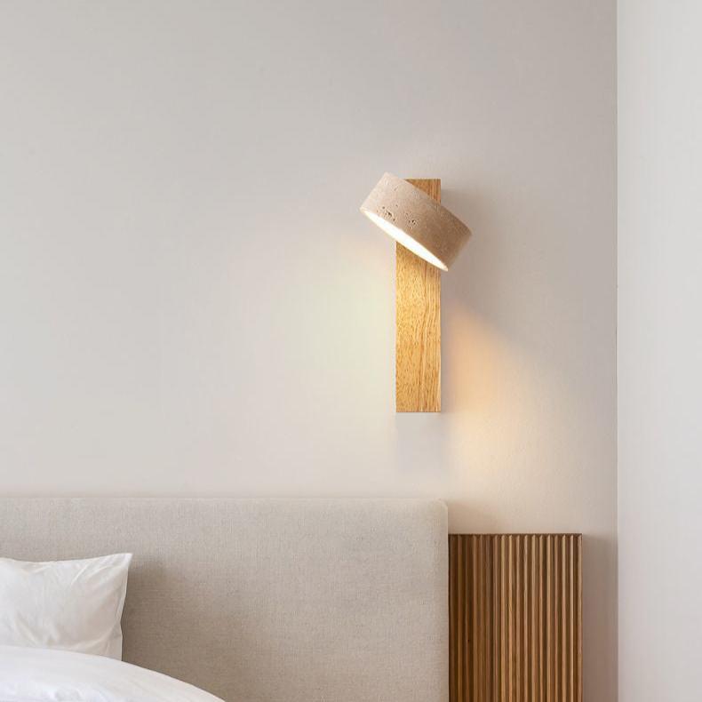 Bolania | Wall light - Off-white travertine - Stylish natural stone light