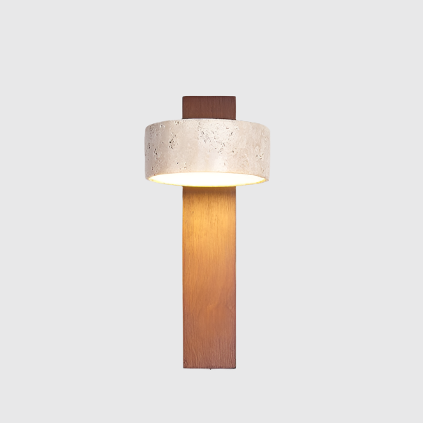Bolania | Wall light - Off-white travertine - Stylish natural stone light