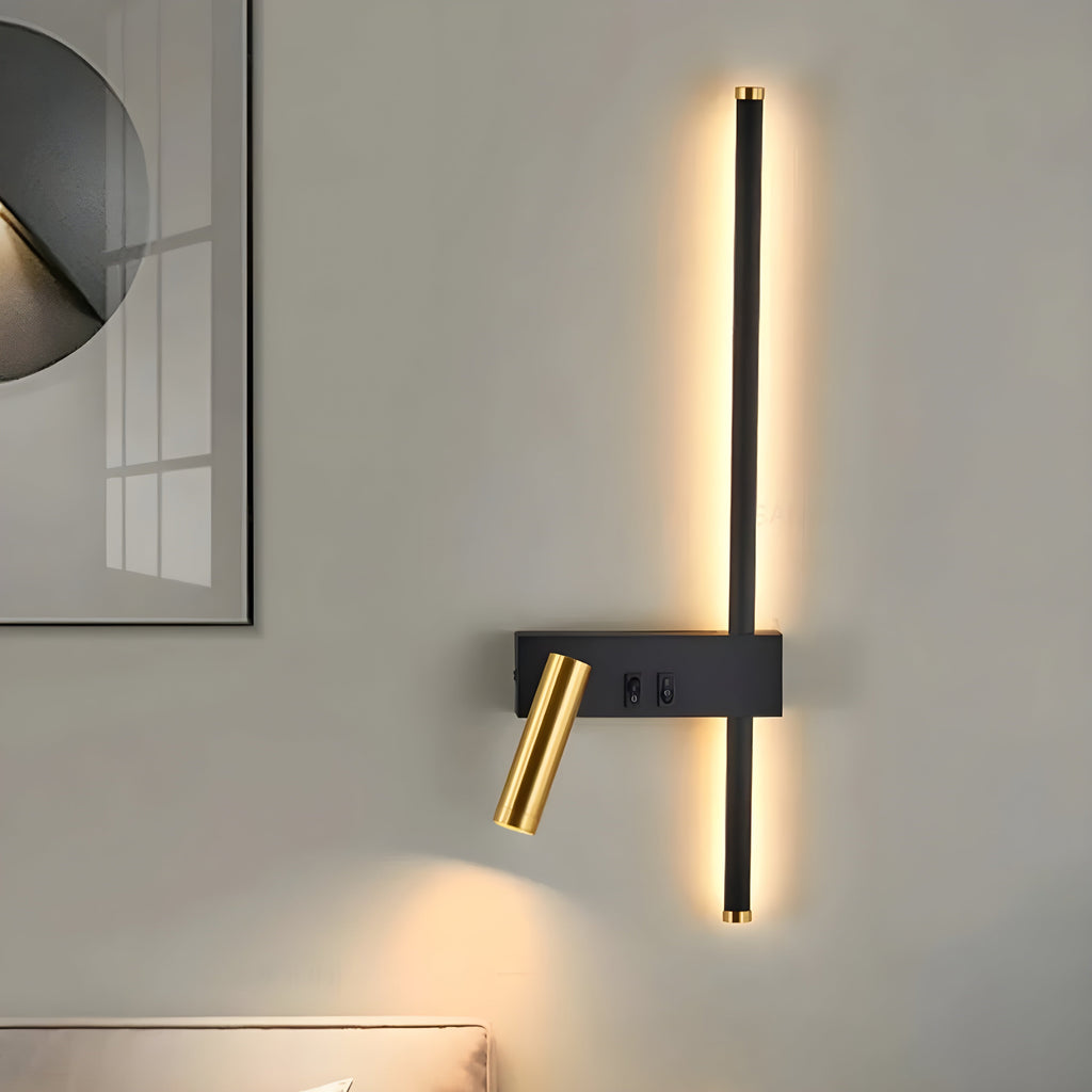 Bolania | Wandleuchte - Wohnzimmer & Schlafzimmer Duo Switch Lampe - Minimalistisches Design