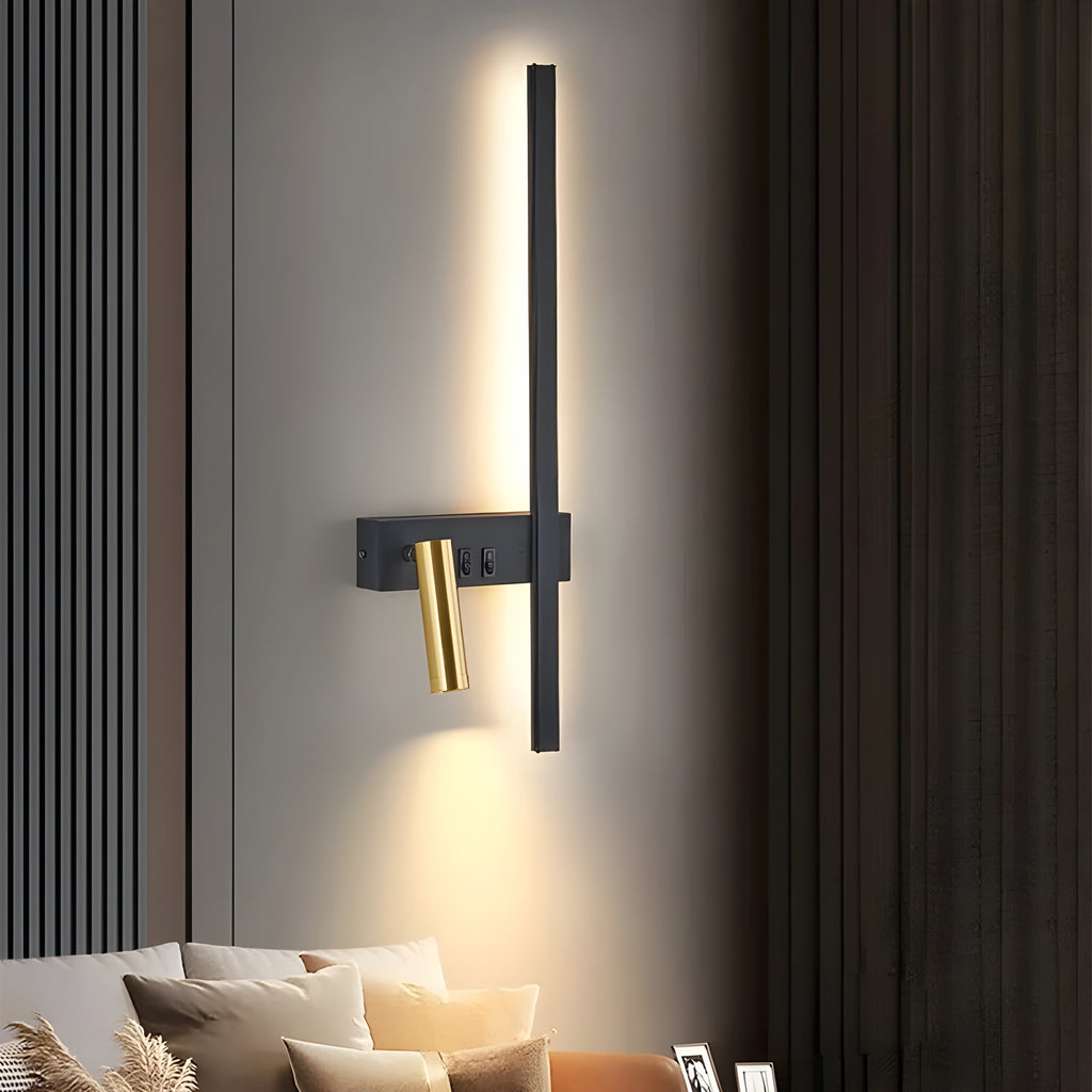 Bolania | Wandleuchte - Wohnzimmer & Schlafzimmer Duo Switch Lampe - Minimalistisches Design