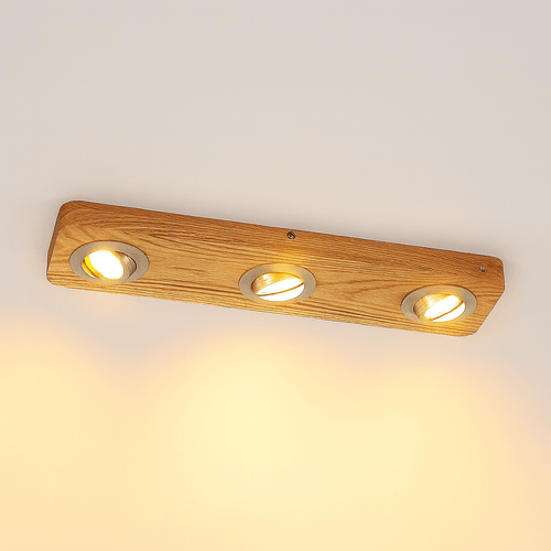 Bolania | Deckenleuchte - Eiche Holz Strahler Bar - Multi-direktionale