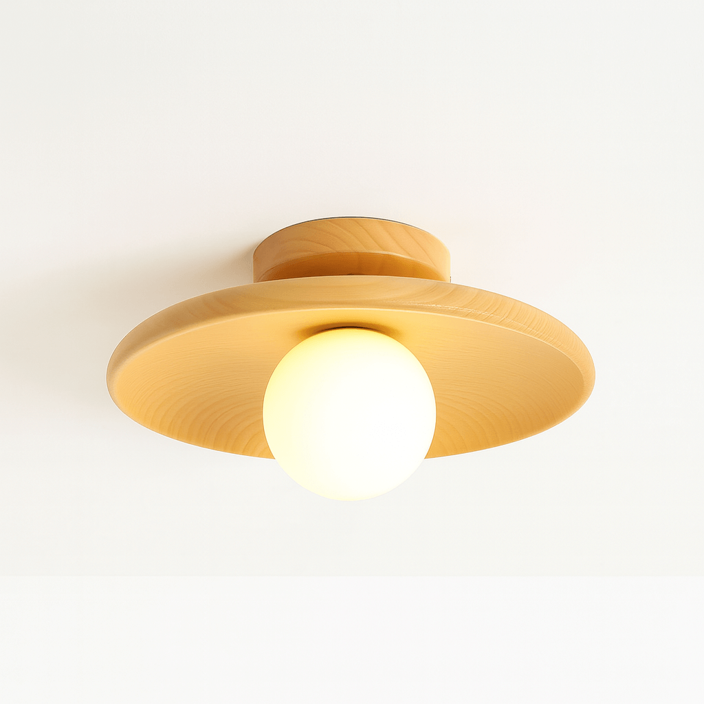 Bolania | Pendelleuchte - Minimalistisch rund - Nordisches Holzdesign für den Flur