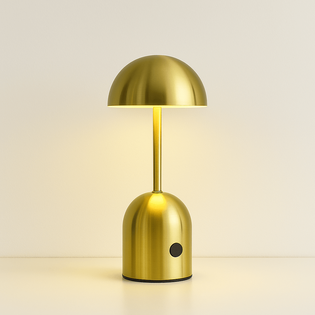 Bolania | Tischleuchte - Metallisches Kuppeldesign mit LED-Licht - Moderne elegante Akzentbeleuchtung