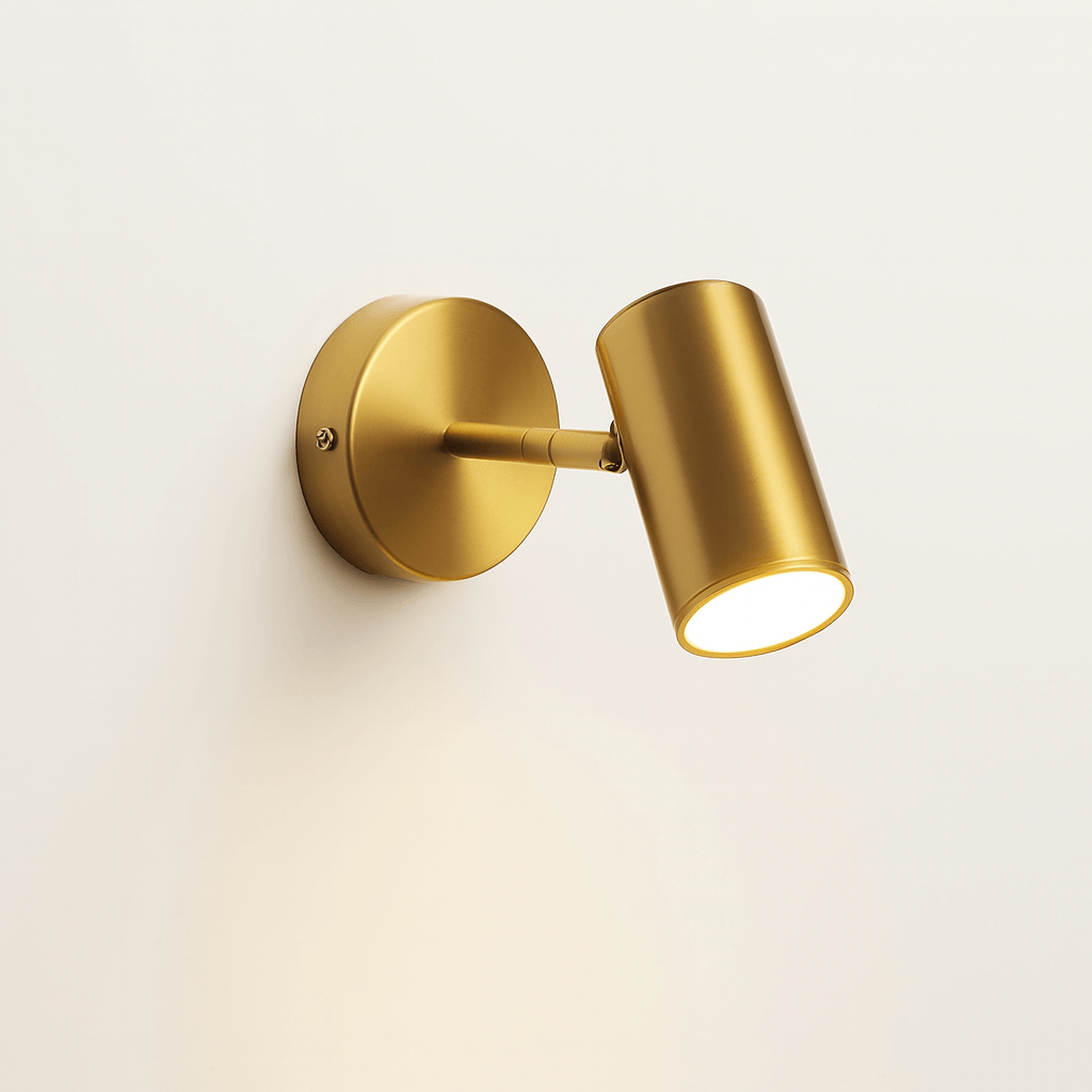 Bolania | Wandleuchte - Moderne LED-Lampe in gebürstetem Gold - Verstellbar