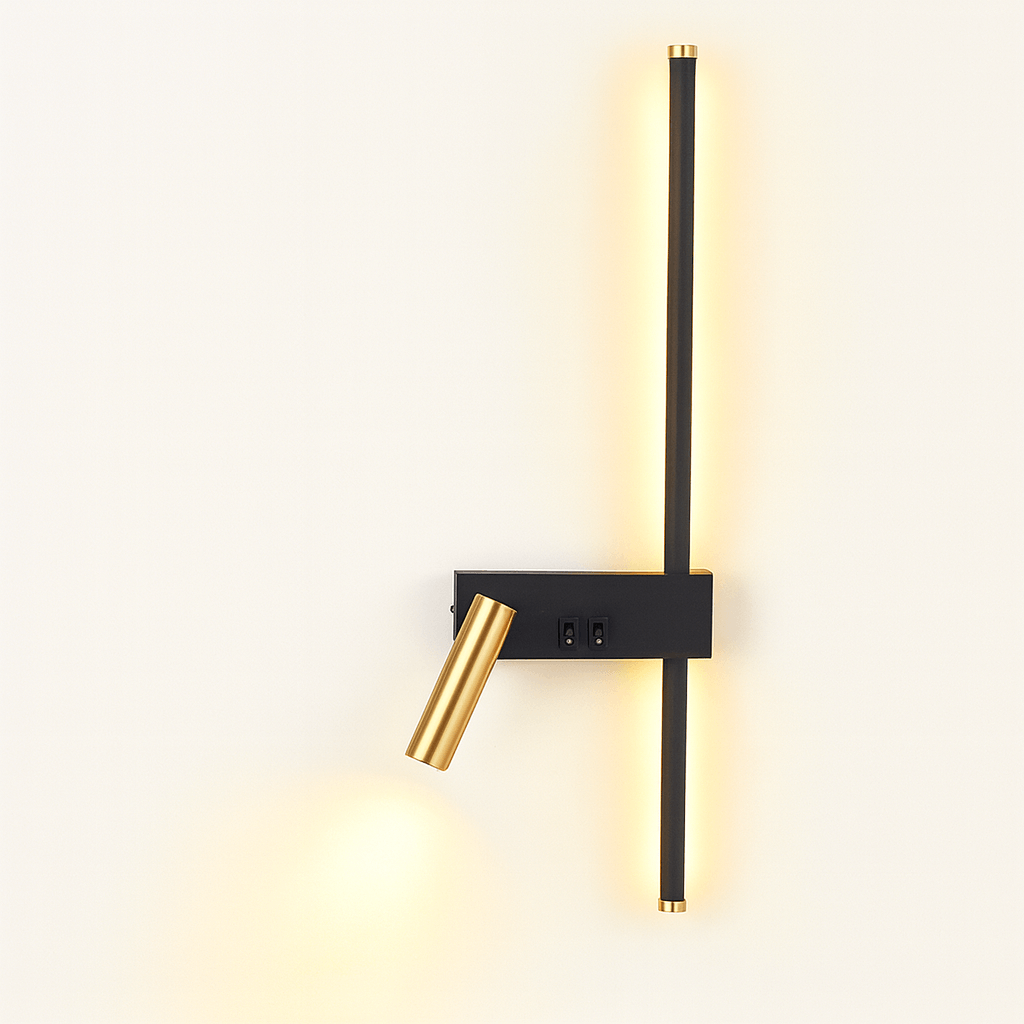 Bolania | Wandleuchte - Wohnzimmer & Schlafzimmer Duo Switch Lampe - Minimalistisches Design