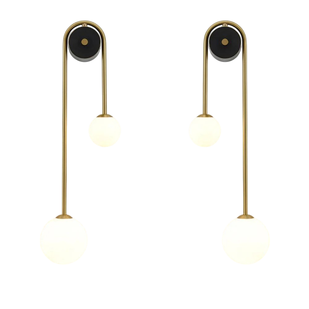 Bolania | Wandleuchte - Modernes Bogen-Design mit Glasschirm