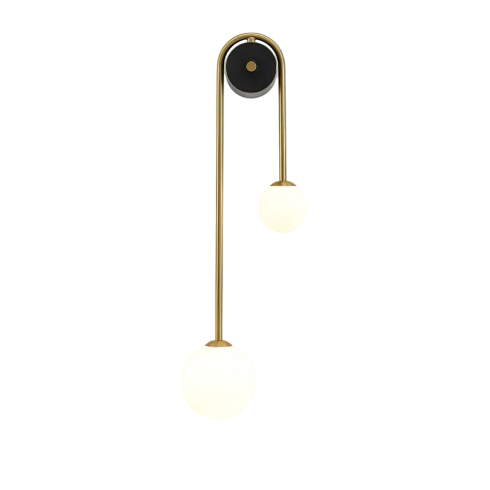 Bolania | Wandleuchte - Modernes Bogen-Design mit Glasschirm