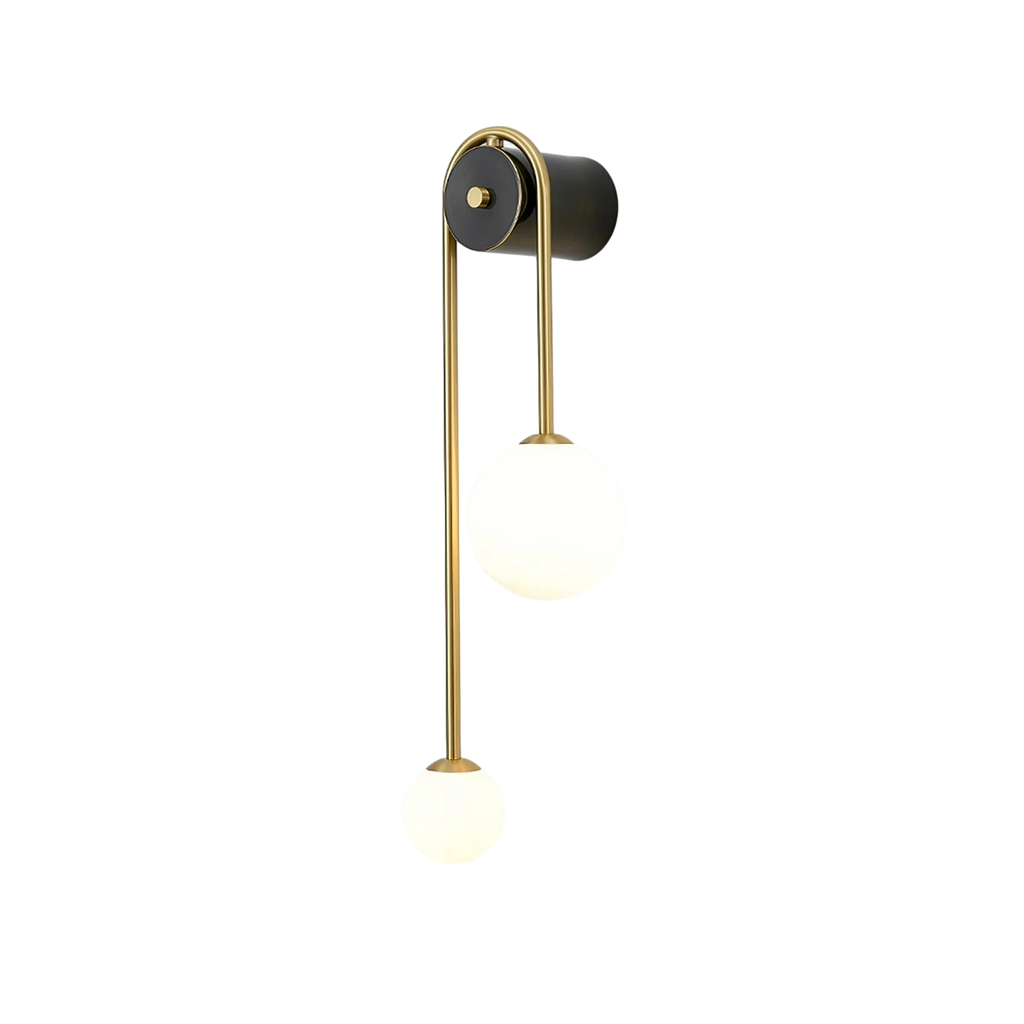 Bolania | Wandleuchte - Modernes Bogen-Design mit Glasschirm