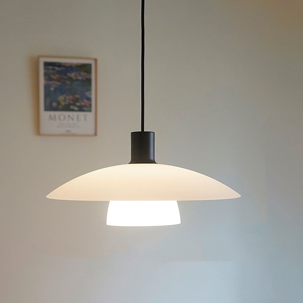 Bolania | Pendelleuchte - Elegant Minimalistisch - Weißes Glas Design