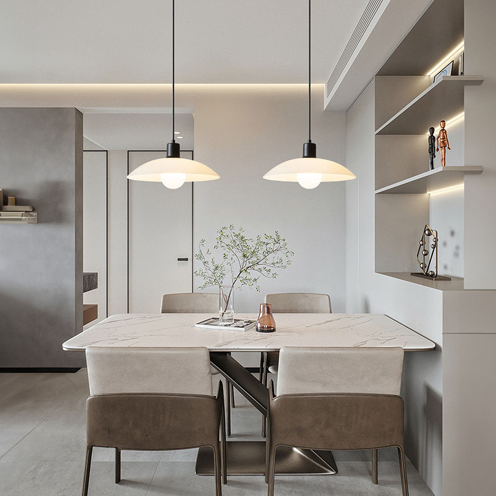Bolania | Pendelleuchte - Elegant Minimalistisch - Weißes Glas Design
