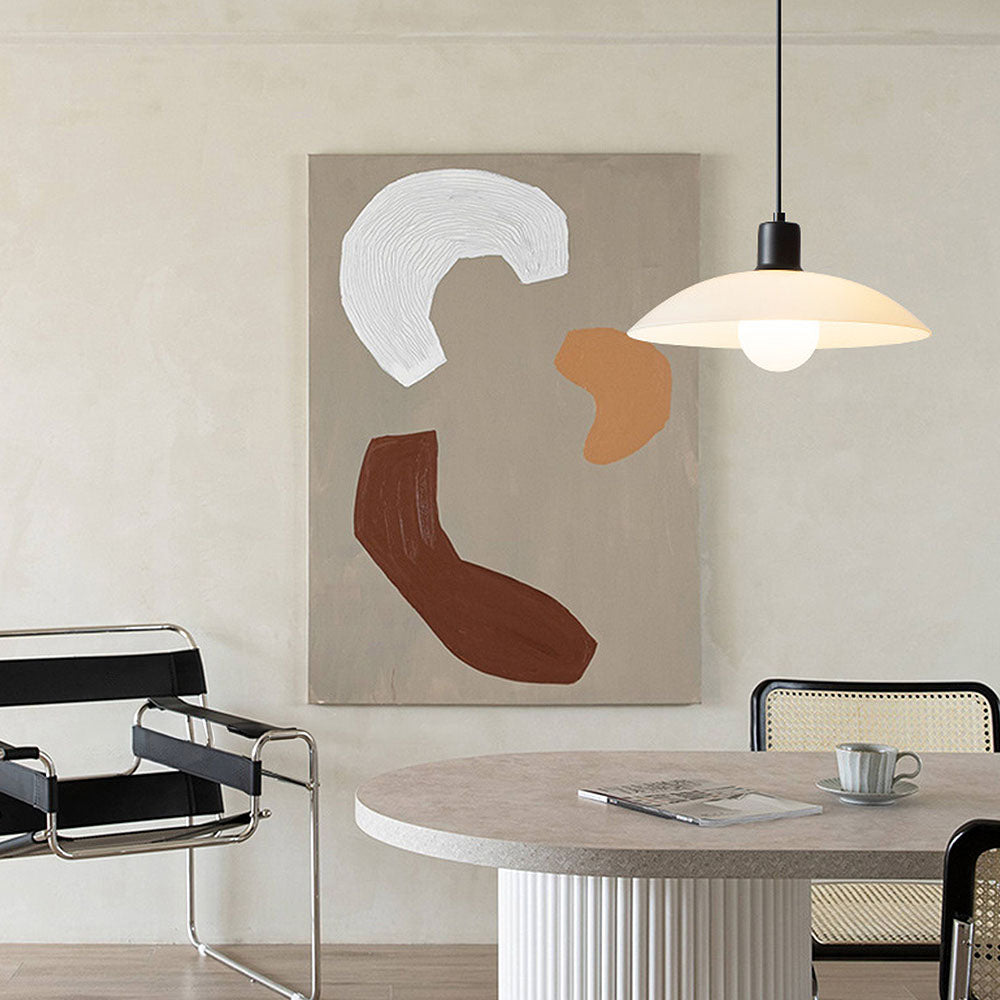 Bolania | Pendelleuchte - Elegant Minimalistisch - Weißes Glas Design