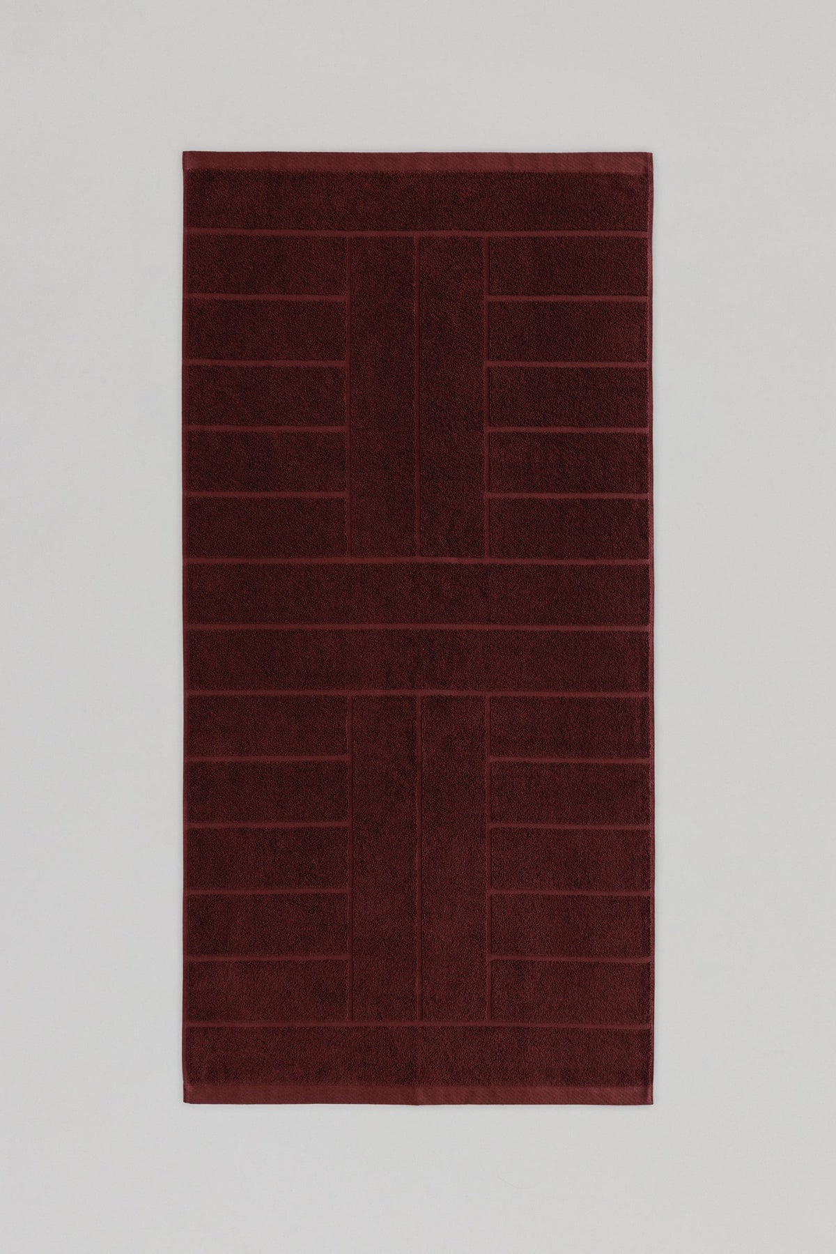 Organic Cotton Towel with Border, Heavy Terry Quality, Absorbent and Plain-Colored