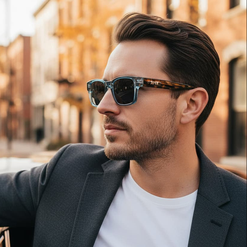 Polarized Sunglasses with UV400 Protection, Square Shape, Lightweight Plastic Frame, Unisex