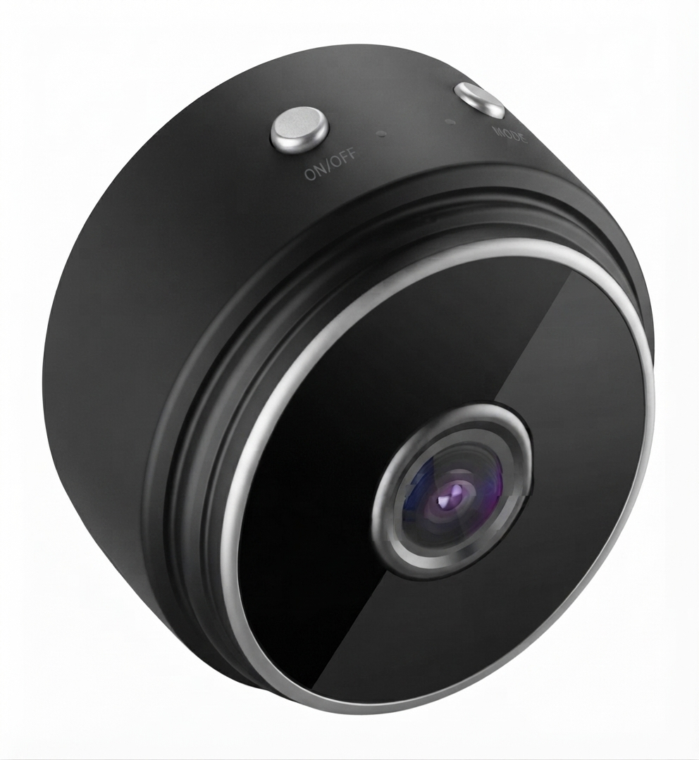 1080p Wireless Mini Surveillance Camera with Motion Detection, App Access, and Night Vision for Indoor Use
