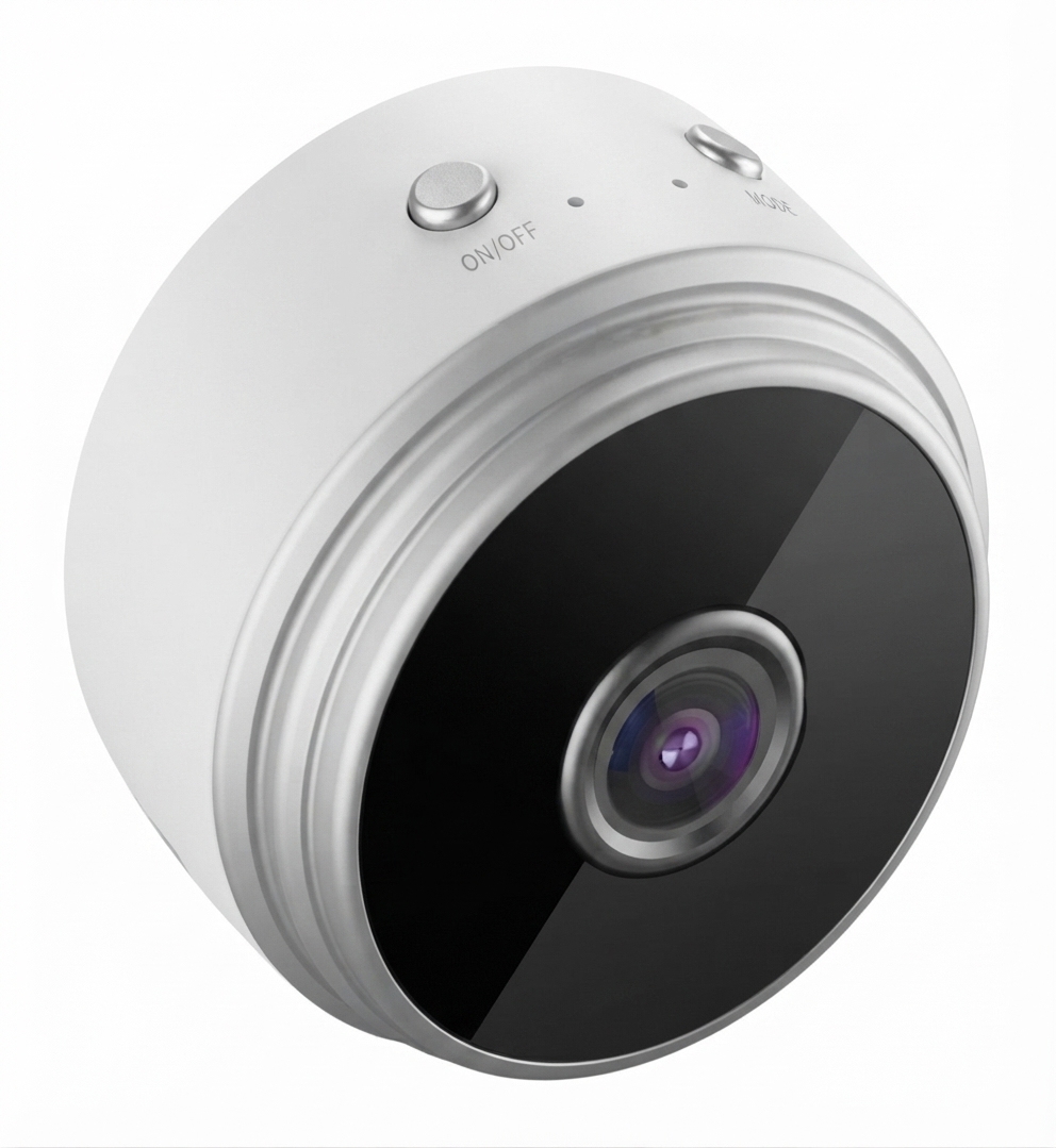 1080p Wireless Mini Surveillance Camera with Motion Detection, App Access, and Night Vision for Indoor Use
