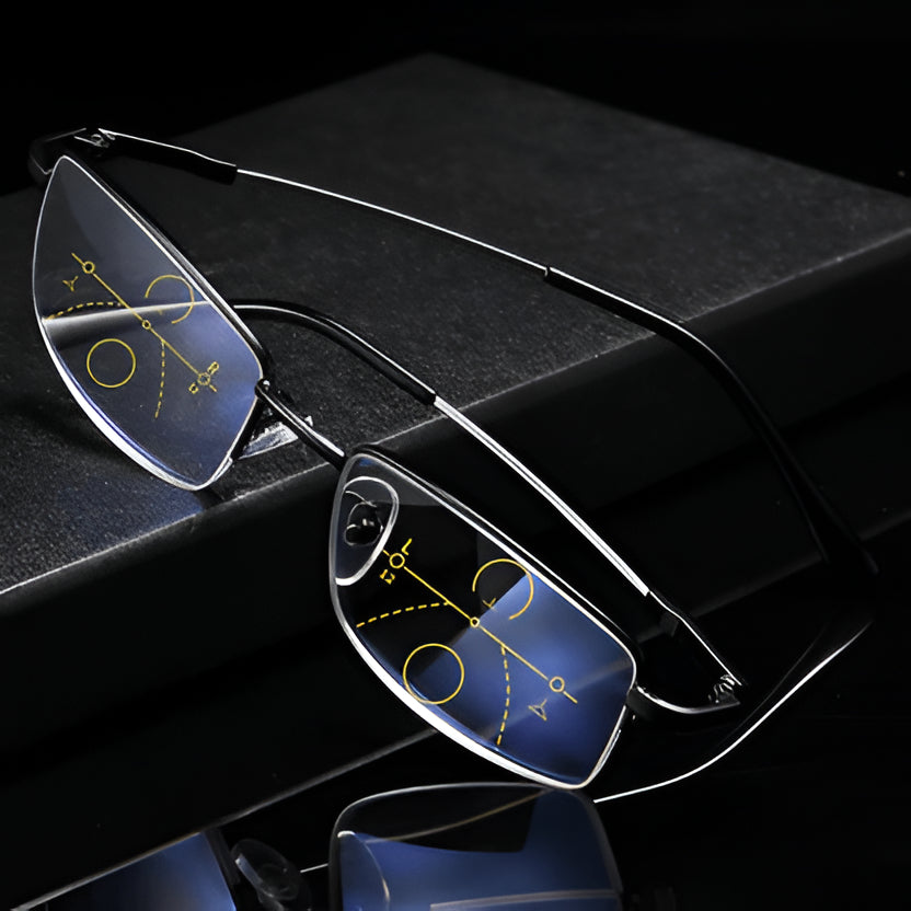 Lesebrille mit Mehreren Sehzonen Blaulichtfilter und UV-Schutz in Verschiedenen Plus-Stärken für Lesen und Bildschirmarbeit