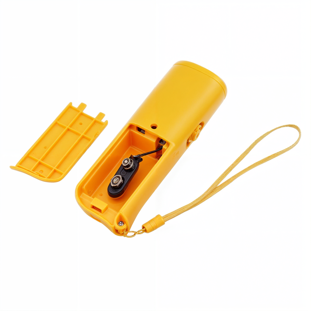 Ultrasonic Anti-Bark Device for Dogs Training Aid with LED Flashlight Range up to 5 Meters Compact with Wrist Strap