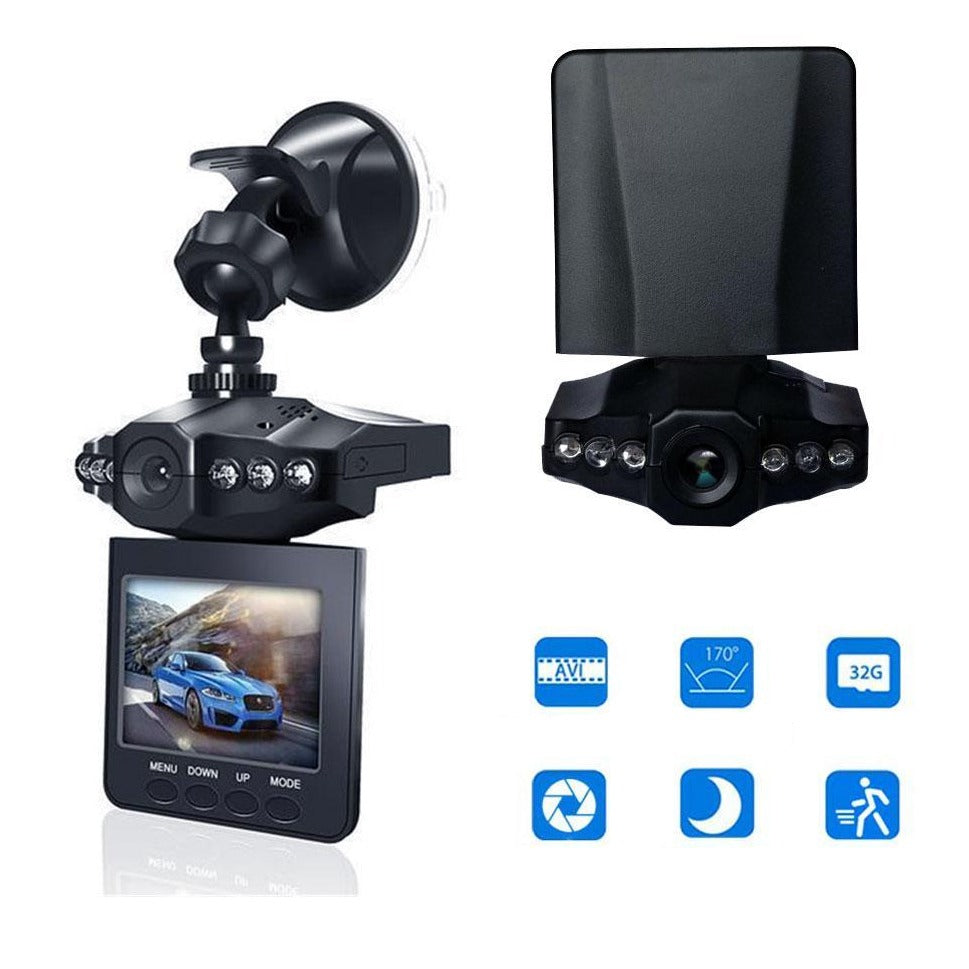 Full HD 1080p Dash Cam with Night Vision, G-Sensor, Loop Recording, and Parking Mode for Cars and Trucks
