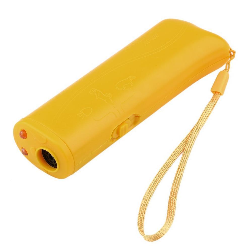 Ultrasonic Anti-Bark Device for Dogs Training Aid with LED Flashlight Range up to 5 Meters Compact with Wrist Strap