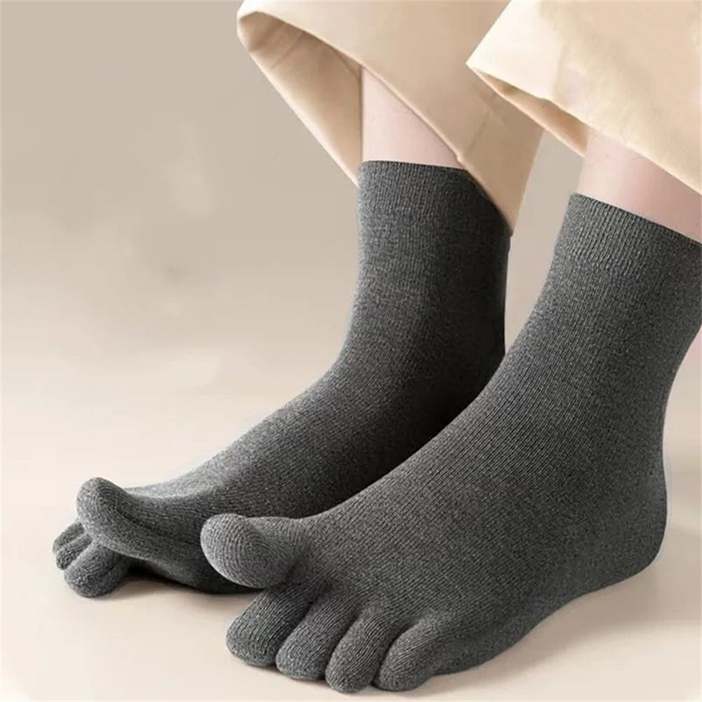 Cotton Toe Socks with Individual Toe Compartments, Seamless, Unisex