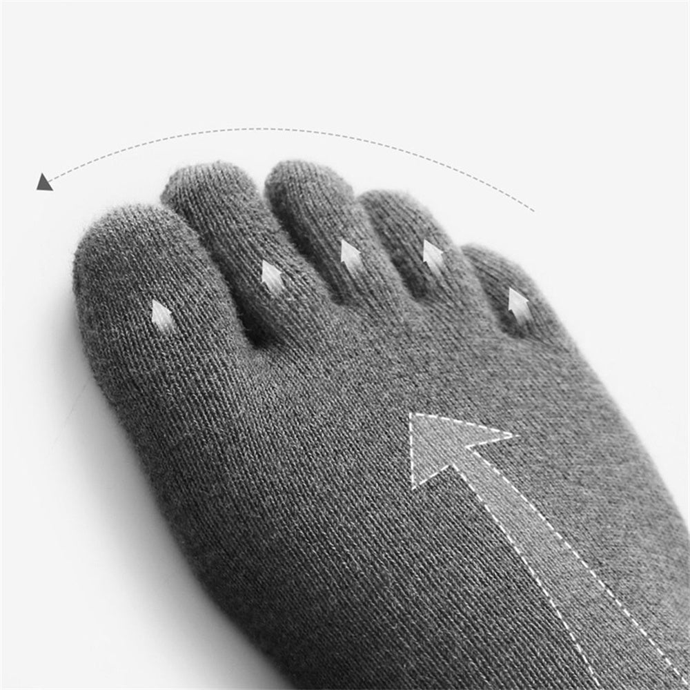 Cotton Toe Socks with Individual Toe Compartments, Seamless, Unisex