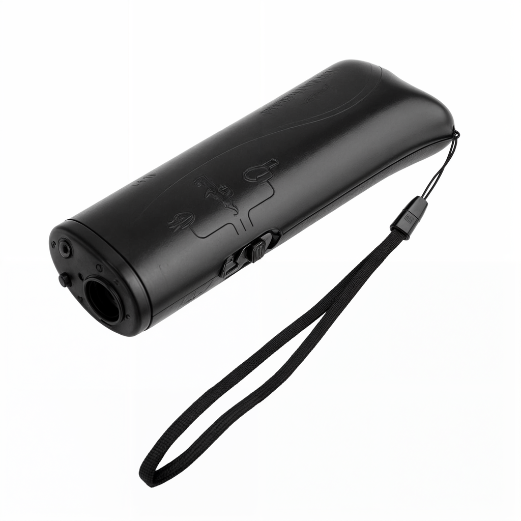Ultrasonic Anti-Bark Device for Dogs Training Aid with LED Flashlight Range up to 5 Meters Compact with Wrist Strap