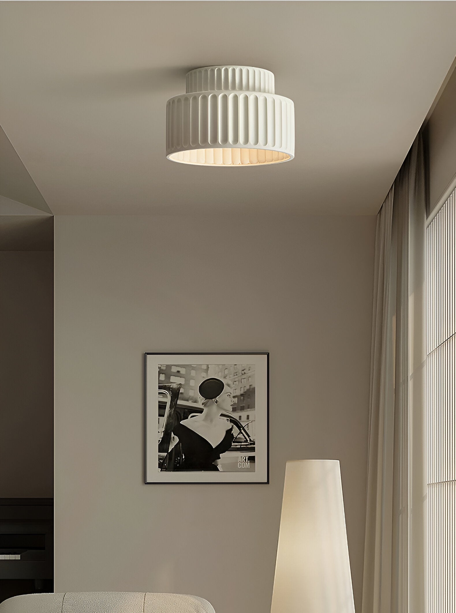 Bolania | Deckenleuchte - Geripptes Kunstharzdesign - Zeitlose Eleganz für jeden Raum