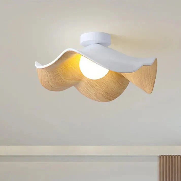 Bolania | Hängeleuchte - Skandinavisches Holzdesign - Lotusblumen-Design