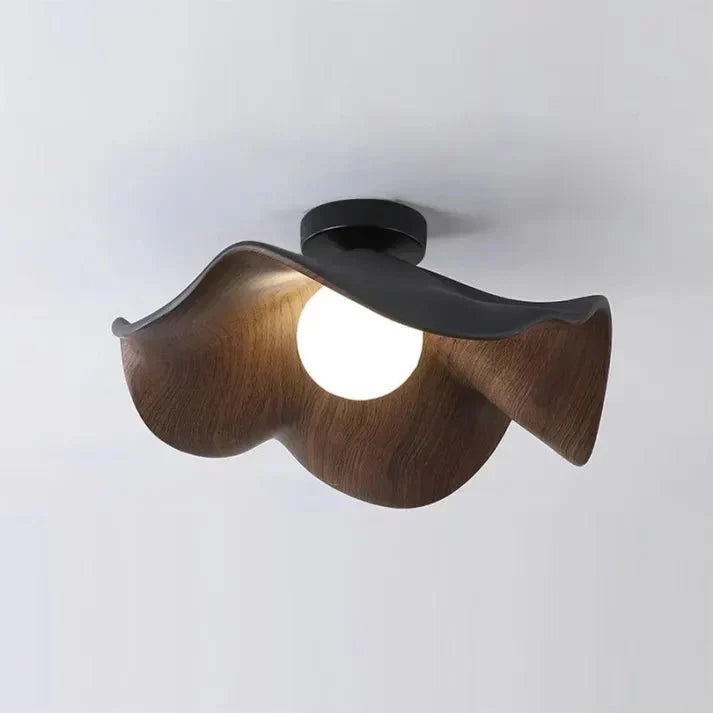 Bolania | Hängeleuchte - Skandinavisches Holzdesign - Lotusblumen-Design