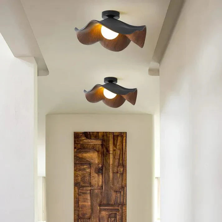 Bolania | Hängeleuchte - Skandinavisches Holzdesign - Lotusblumen-Design