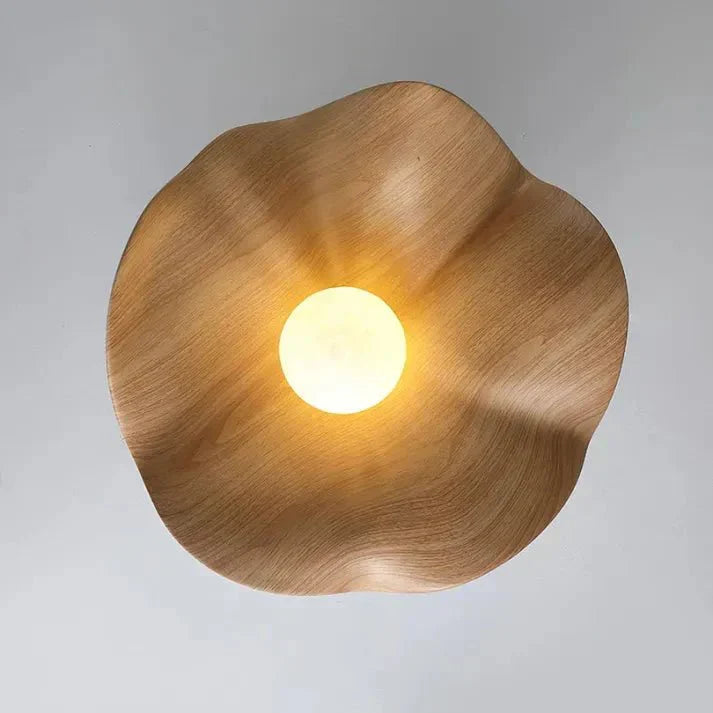 Bolania | Hängeleuchte - Skandinavisches Holzdesign - Lotusblumen-Design