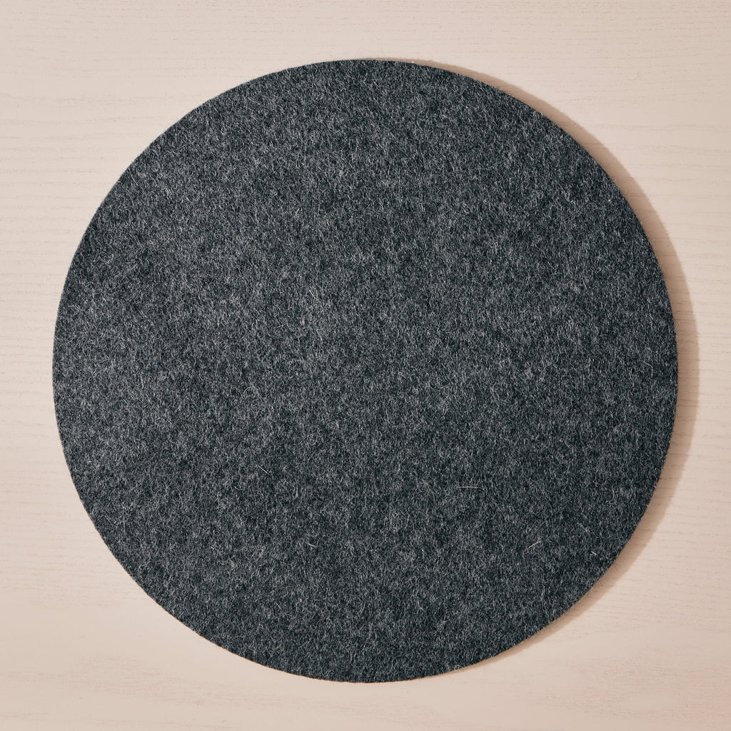 Felt Placemat Round, Die-Cut Edge, Scratch Protection for Dining Table and Sideboard