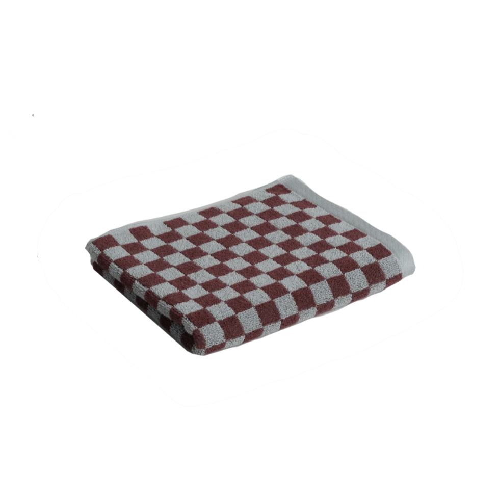 Organic Cotton Towel with Checkerboard Pattern, 500 gsm, Highly Absorbent, for Guest Bathroom