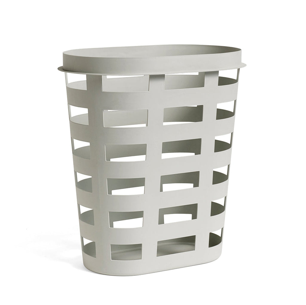 Storage Basket, Plastic, Oval with Rim Handle, Recycled Material, for Laundry
