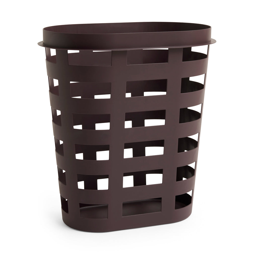 Storage Basket, Plastic, Oval with Rim Handle, Recycled Material, for Laundry