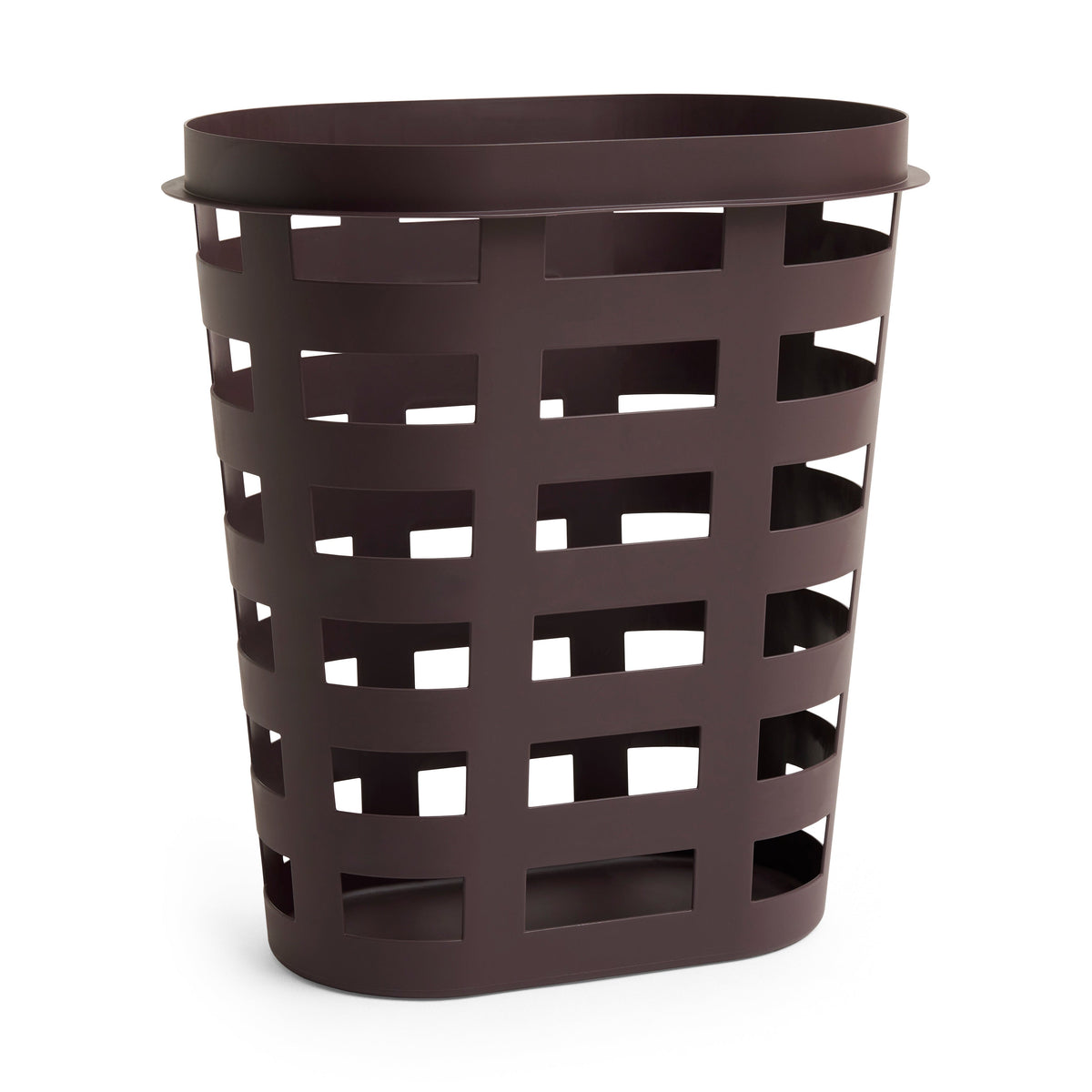 Storage Basket, Plastic, Oval with Rim Handle, Recycled Material, for Laundry
