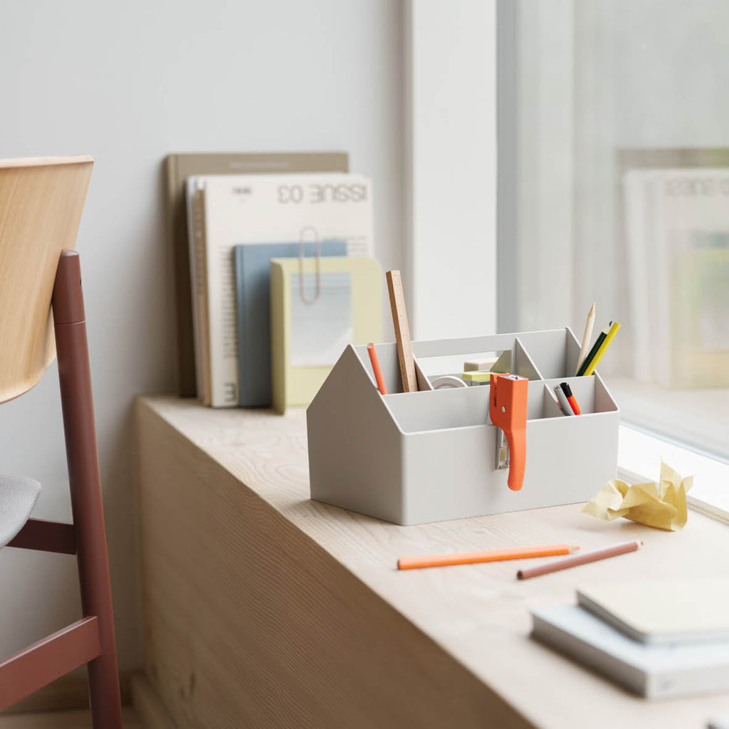 Desk Organizer Made of Recycled Plastic, Multiple Compartments, for Pens and Tools