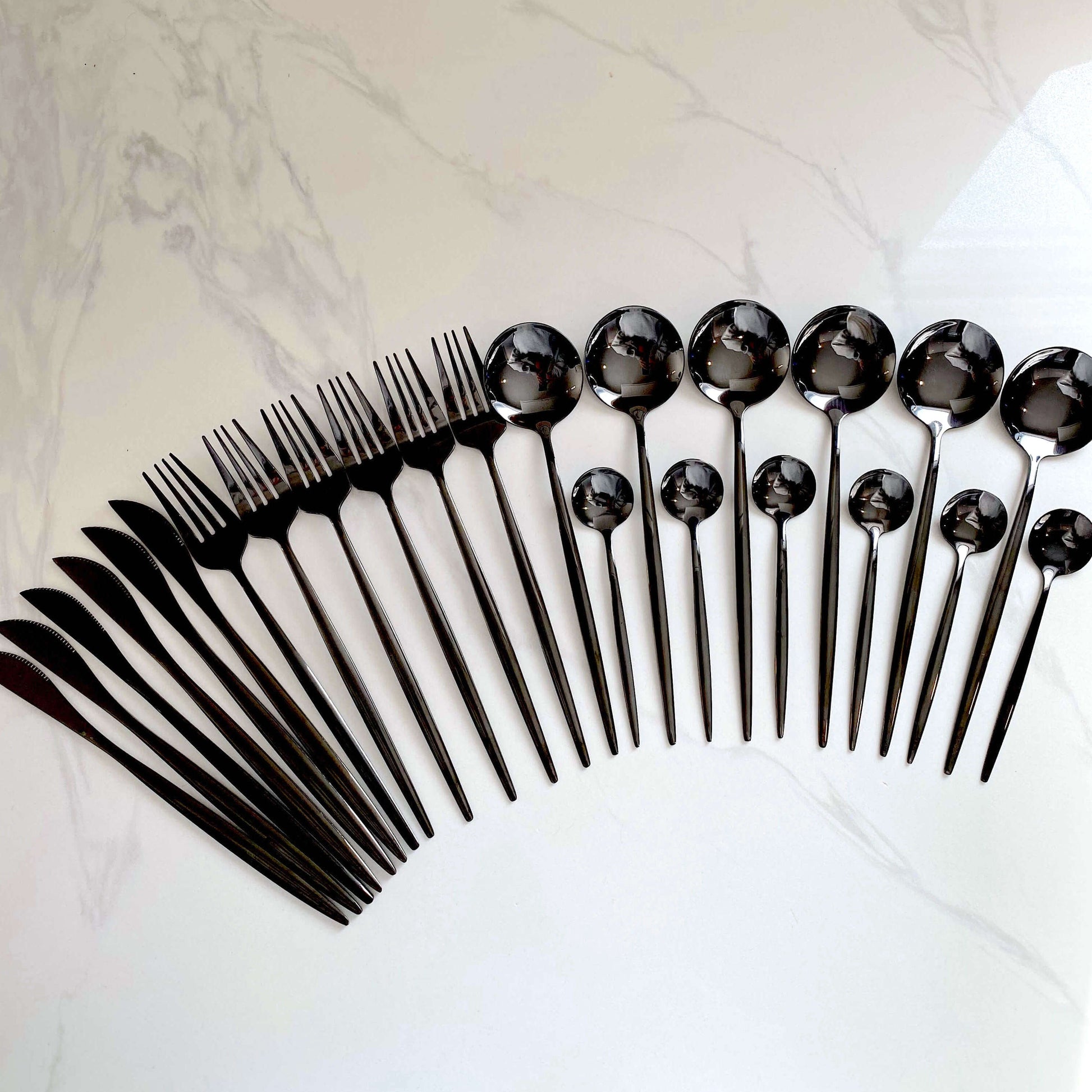 Stainless Steel Cutlery Set, 4-Piece with Modern Design and Matte Finish for a Laid Elegant Table Setting