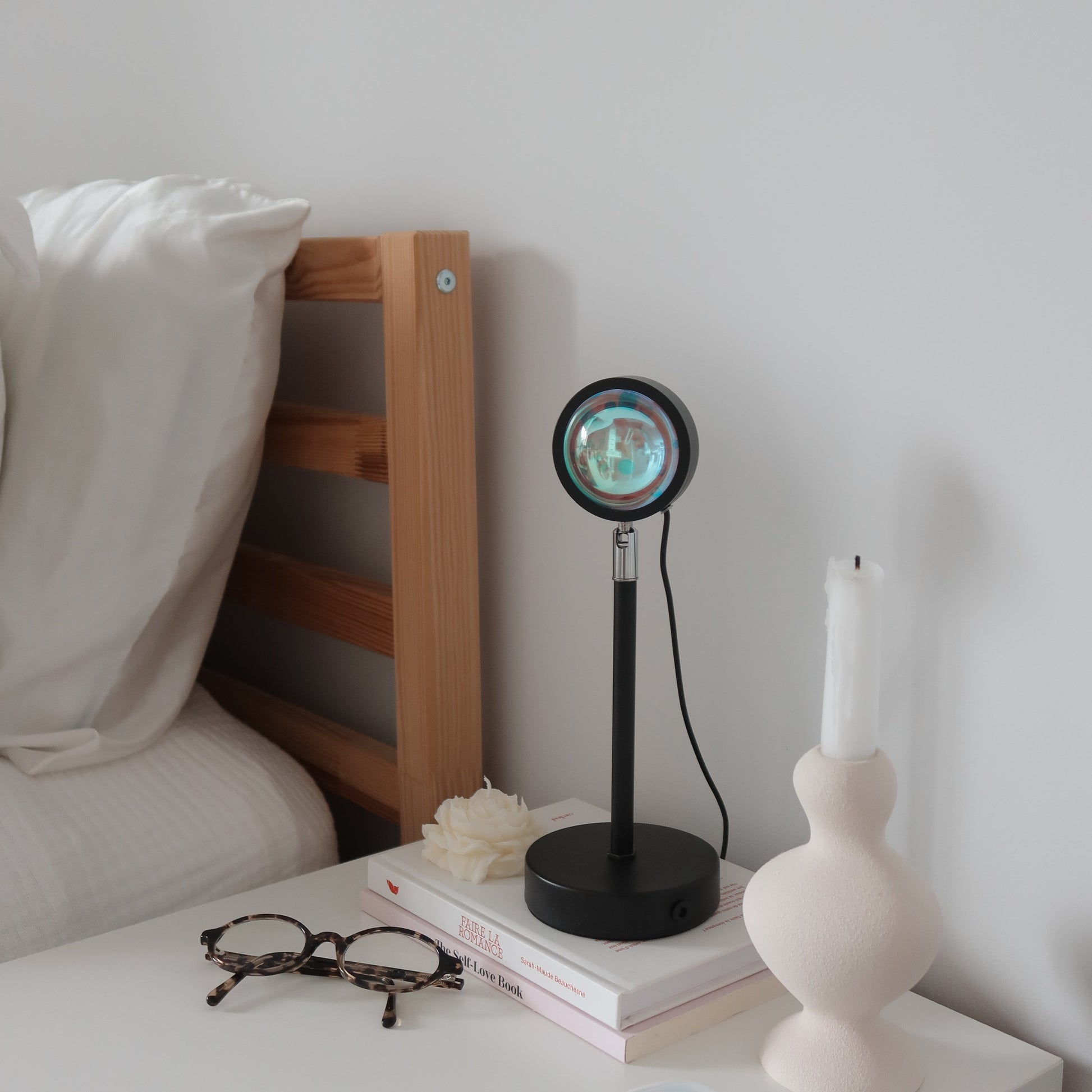 Sunset Projector Lamp with Color Change and Remote Control Atmospheric LED Light Effects for Bedroom Living Room and Photo Shoots