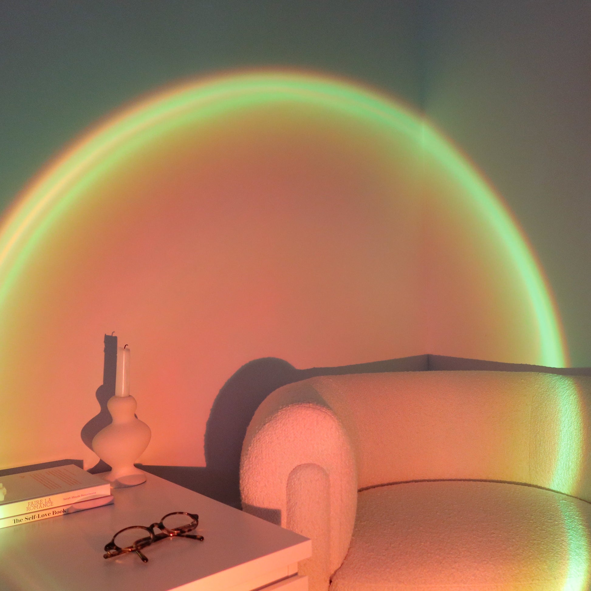 Sunset Projector Lamp with Color Change and Remote Control Atmospheric LED Light Effects for Bedroom Living Room and Photo Shoots