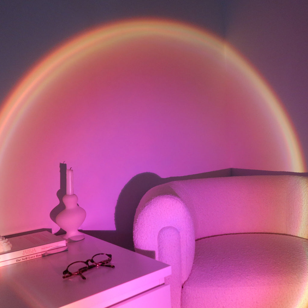 Sunset Projector Lamp with Color Change and Remote Control Atmospheric LED Light Effects for Bedroom Living Room and Photo Shoots