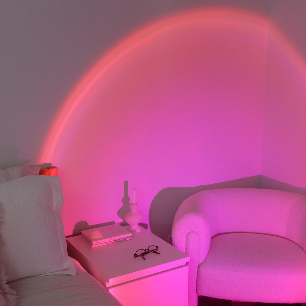 Sunset Projector Lamp with Color Change and Remote Control Atmospheric LED Light Effects for Bedroom Living Room and Photo Shoots