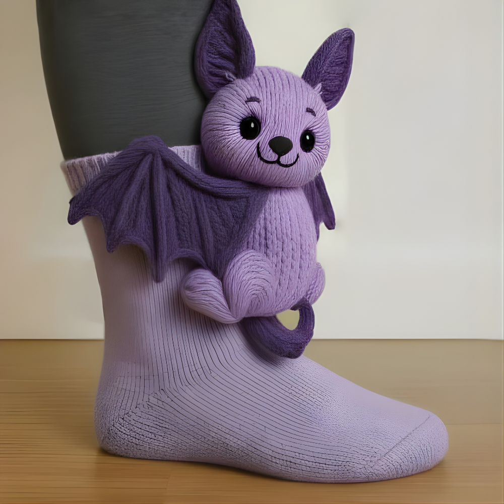 Cozy Socks with 3D Animal Motif, Warm Slipper Socks for Men and Women, Non-Slip Sole, Thick Knit
