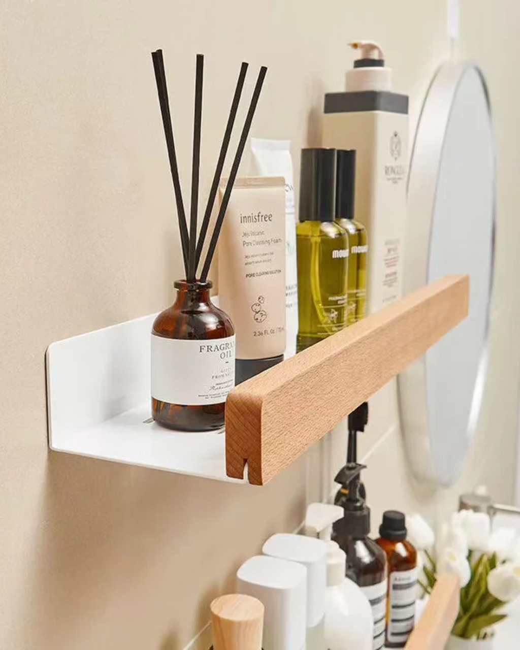 Linea Épure – Elegantes Wandregal aus Massivholz