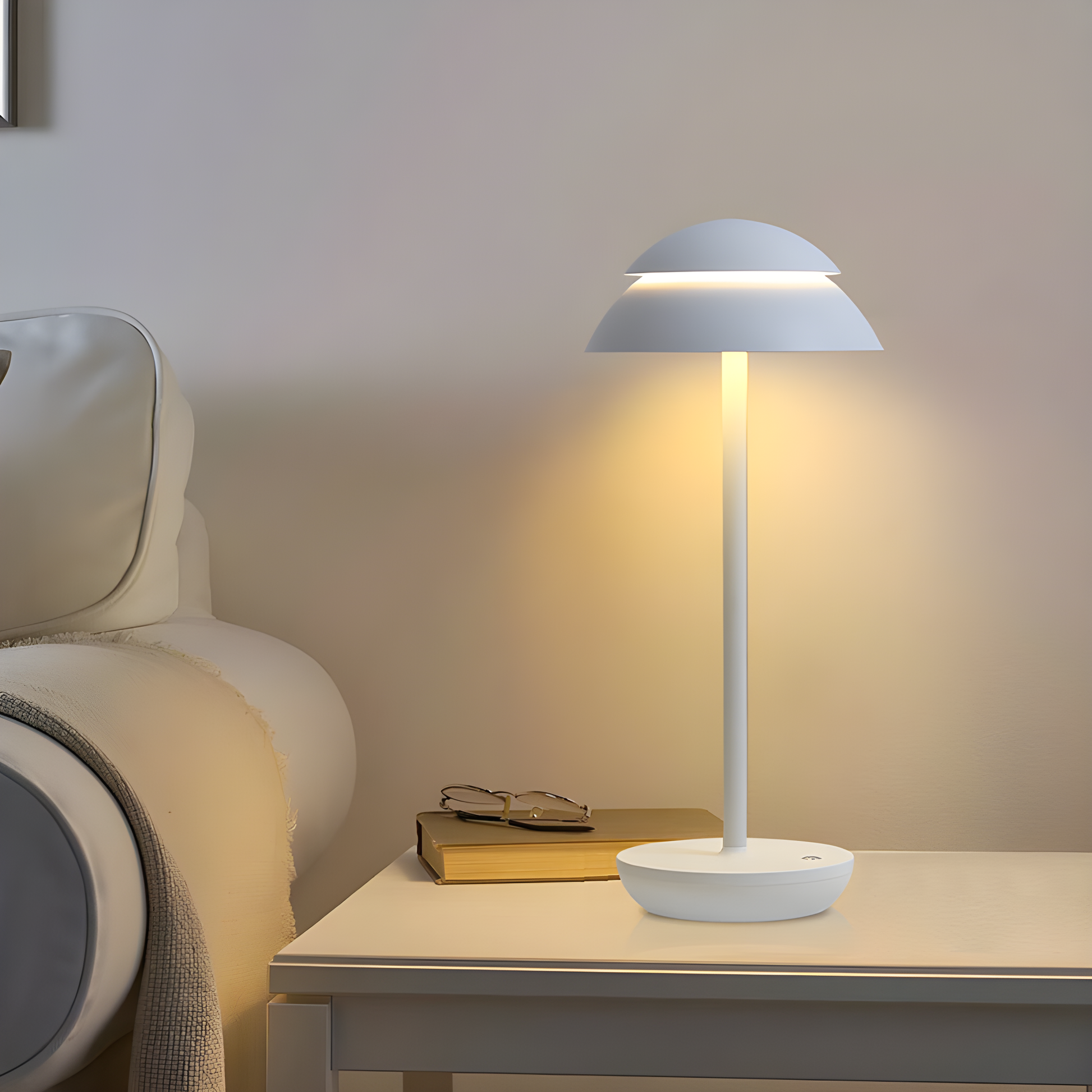 Bolania | Tischleuchte - Stilvolles Kabelloses - Modernes Design mit sanftem Glühen